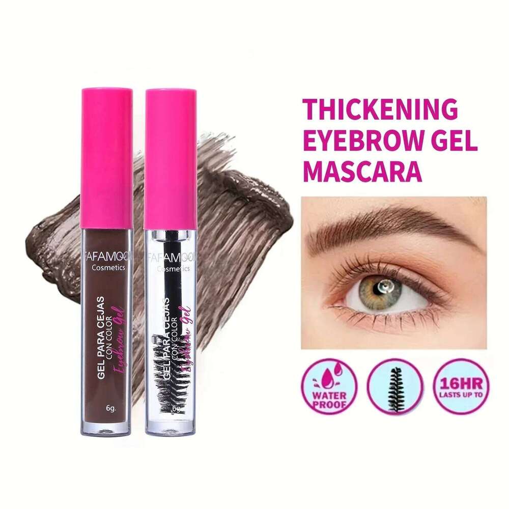 Waterproof Tinted Gel Kit, Rich Auburn & Clear Setting Brow Glue, Fast Sculpt Long-Lasting Eye Makeup X250725