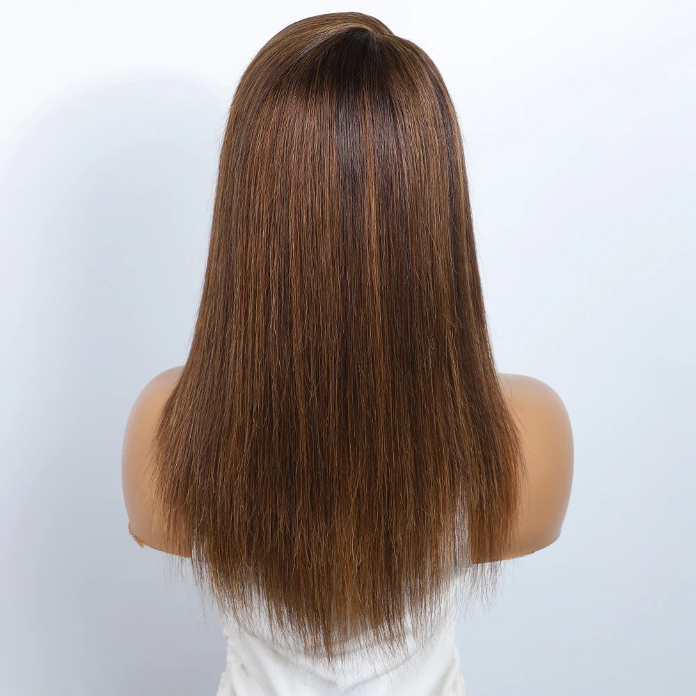 P4/30 Highlight Human Hair Wigs For Women Hd full Lace Front Wigs 16 Inch Straight Brazilian Hair Wigs