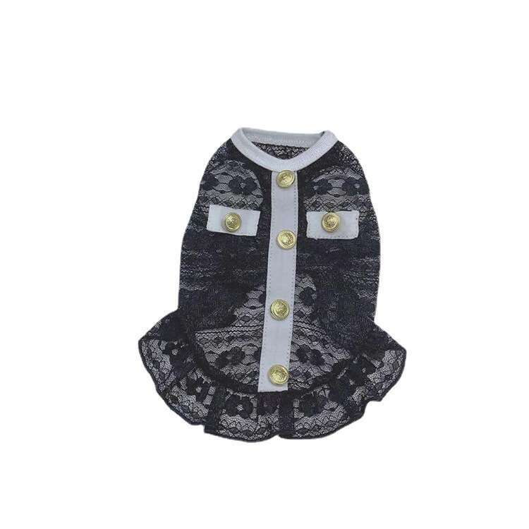 Pet Summer Lace Dress Little Chanel Style Small Dogs Cats Thin Milk Dog Clothes