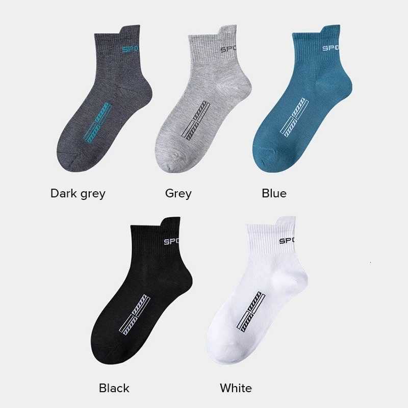 10/20 Pairs High Quality Mens Socks Casual Breathable Cotton Mens Running Sports Socks Spring Autumn Mens Socks Gifts Plus Size 38-45 X250725