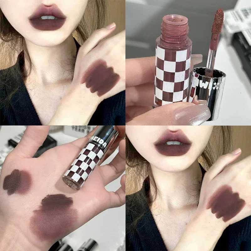 Matte Lipstick Punk Dark Red Lip Gloss Waterproof Lasting Smoky Nude Purple Matte Lipstick Natural Chocolates Lip Tint MakeupXJ250724