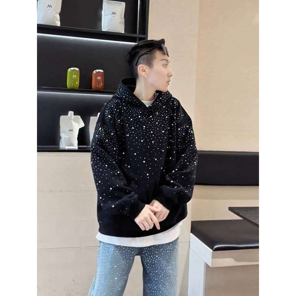 Men's 2025 Spring Autumn New Fashion Tops High-End Hoodies Jackets Babysbreath Hot Dia Shoulder Padded Hooded Sweatshirts