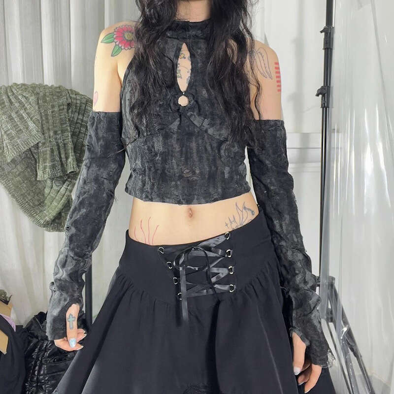 2024 Autumn New Style Solid Color Sexy Slim Fit Hooded Crop Top for Women d5b