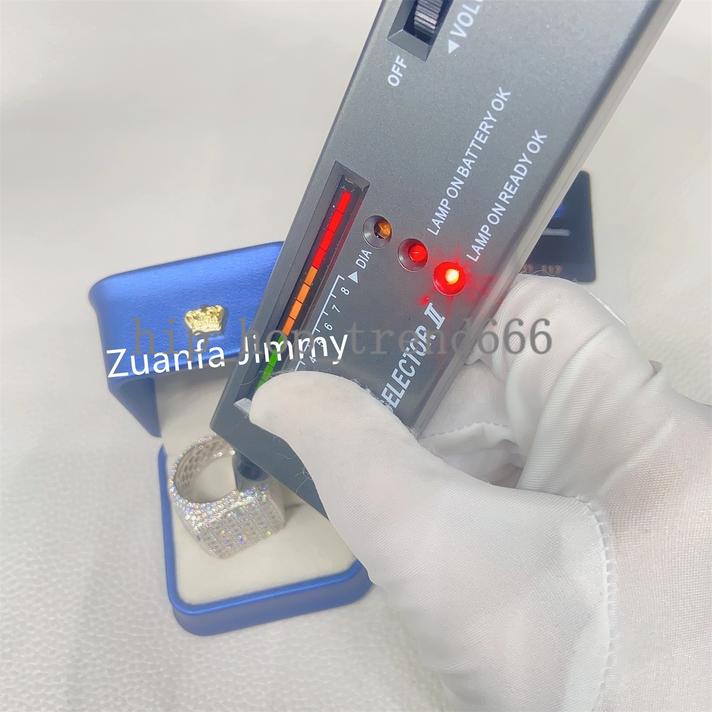 Fashion Jewelry Hip Hop Ring 14k Gold Plated White Gold Plated 925 Silver with Vvs Moissanite Pinky Ring for Man