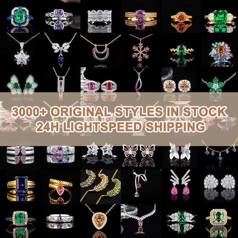 Factory Price Hot Sale 925 Sterling Silver 18K 14K 10K Solid Gold Moissanite Diamond Rings for Wedding Engagement Stacked