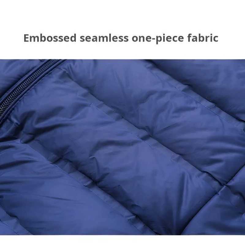 Mens Short Thin Down Jacket with Detachable Hood White Down Light Warm Jacket Autumn and Winter Short Thin Cold-Proof Warm X250725