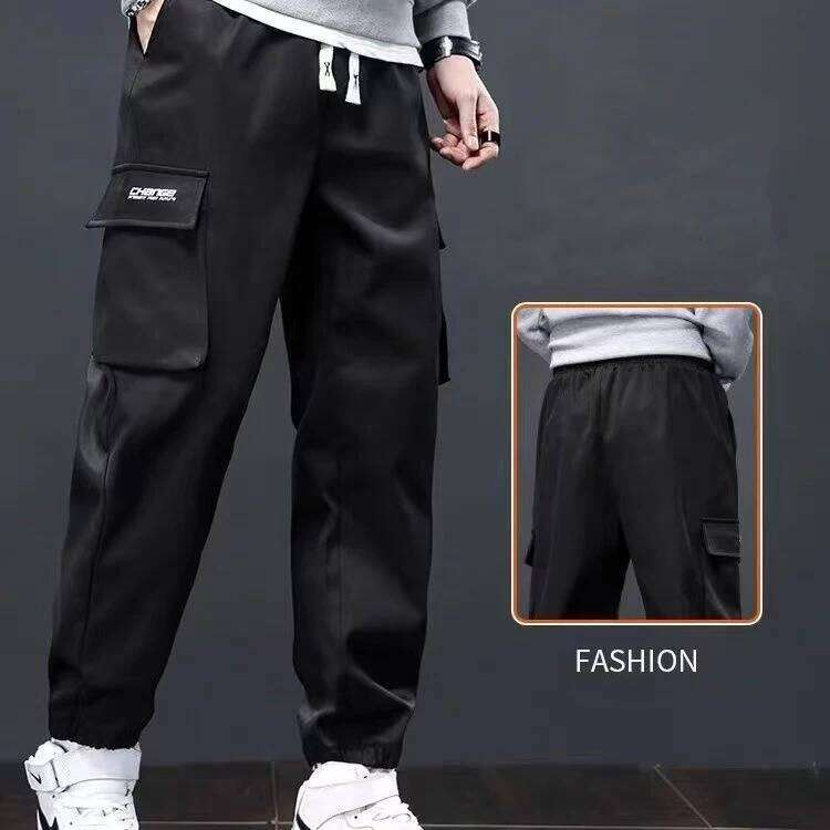 Men's Casual Vintage American Style Streetwear Sweatpants Loose Fit Trousers Functional Jogging Pants For Spring Autumn