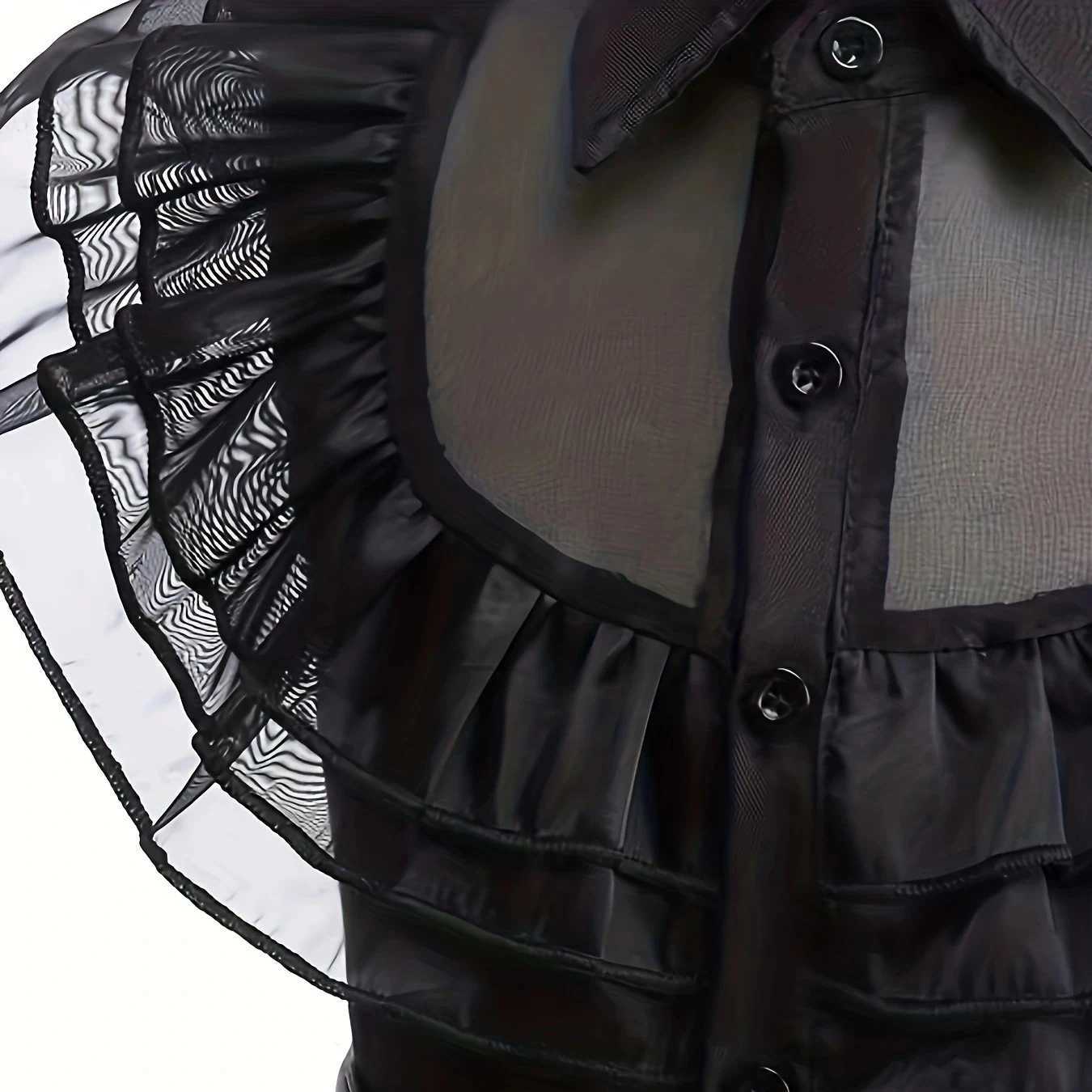 Gothic Sle Costume Prom Dress for Girls 2024 Wensday Black Par Ball Gown Children Halloween Cosplay Adams Family Vestido Z250725