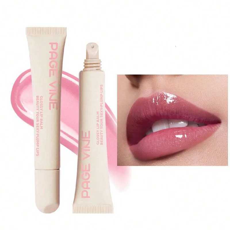 1 pcs Soft Tube Mirror Lip Gloss Lip Oil Nude Brown Plumping Lip Gloss Moisturising Transparent Lipgloss Beauty Cosmetics MakeupXJ250724