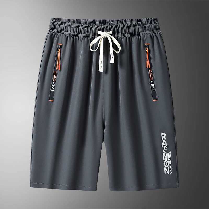 M-8XL Large mens shorts quick drying breathable five-quarter pants mid-length pants straight-leg casual running sports pants W250724