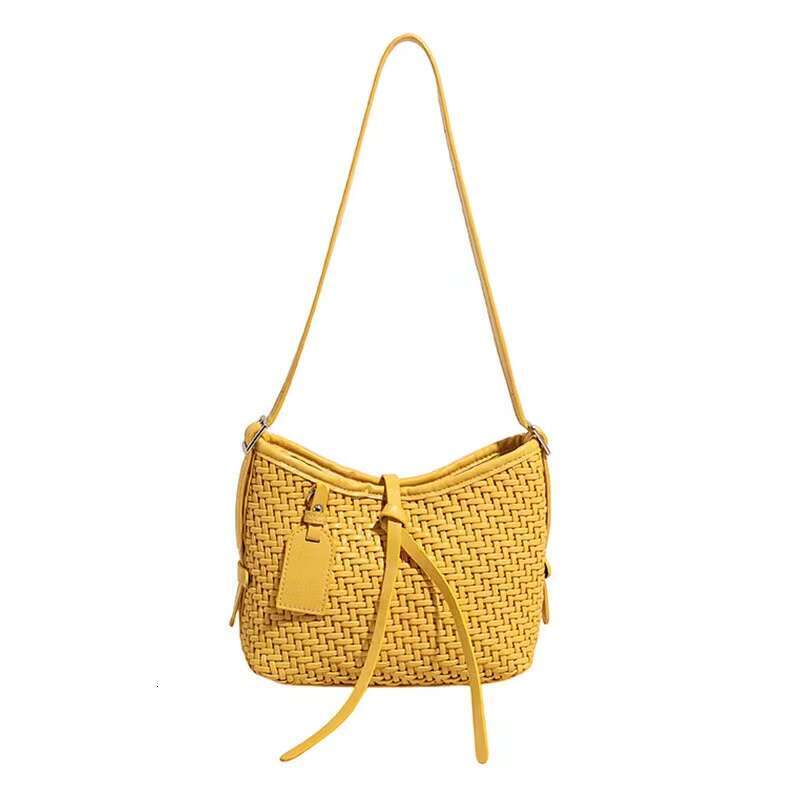 PU Material Women Woven Single Shoulder Crossbody Handbag Designer Classic Elegant Commute All-match Bag