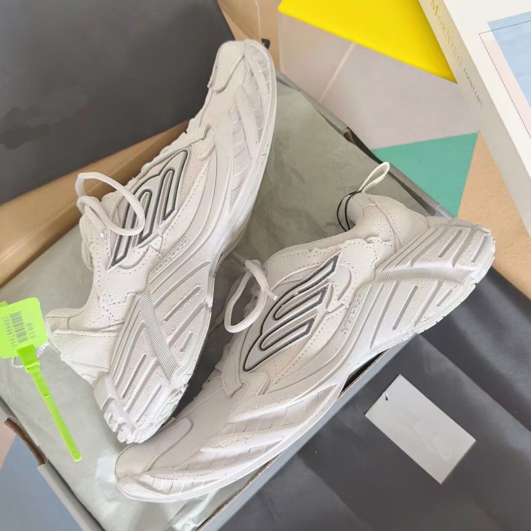Outdoor Sports High Quality Men Women Monday Sneakers Shoes White Black Cowskin Leather Polyester 3B Sports Sunsit Comfortable Walking EU35-45