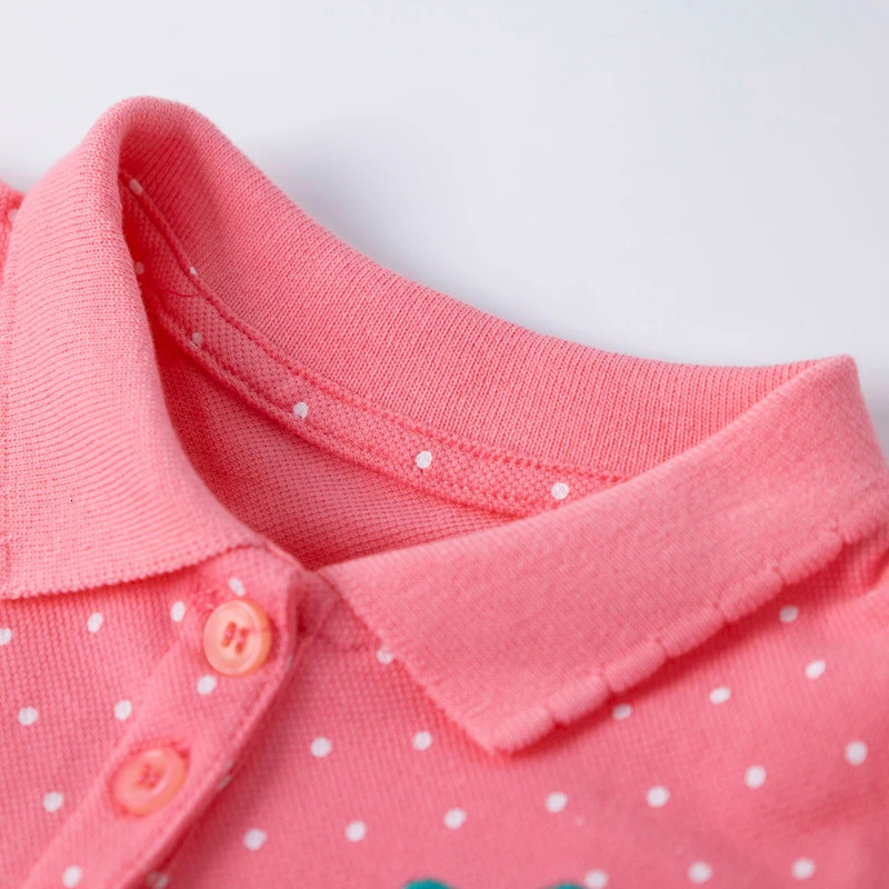 Little maven Summer Girls Clothes Strawberry Appliques Lovely Kids Casual Polo Dresses for TurnDown Collar Dress 250725