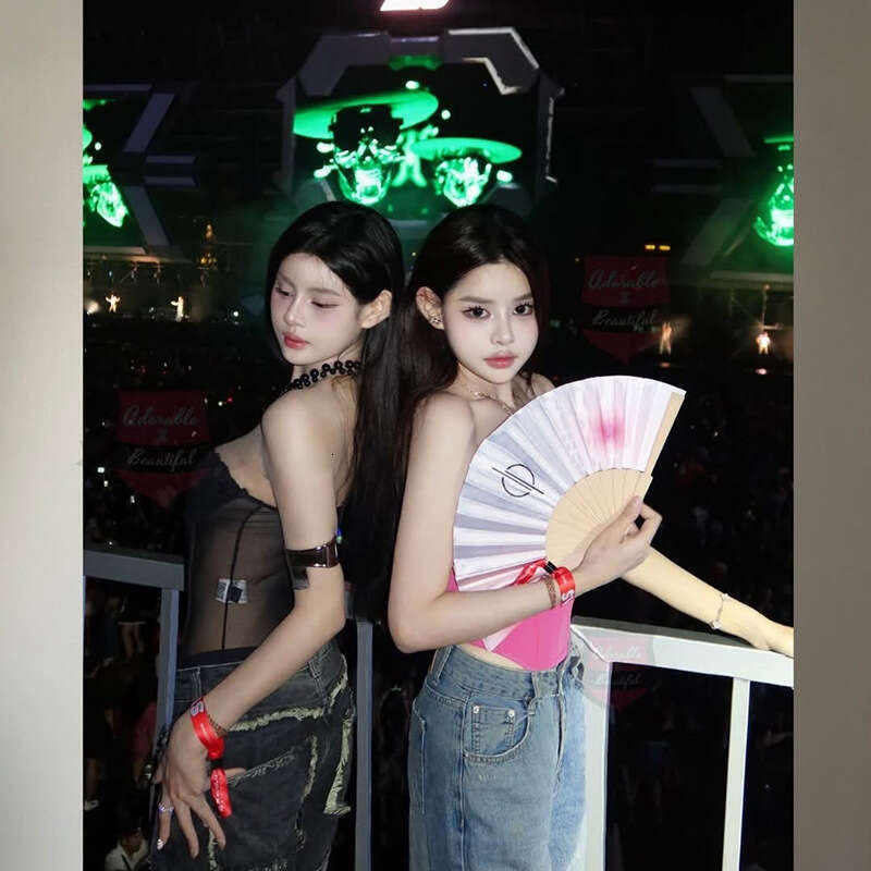 2025 Spring New Women's Fashion Solid Color Slim Street Style Off-Shoulder Tube Top Backless Vest b2e