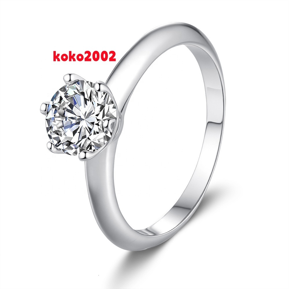 VANFI 925 Silver D VVS Moissanite Rhodium-Ring Ultra-Bright and Minimalist Stylish Design for Ladies