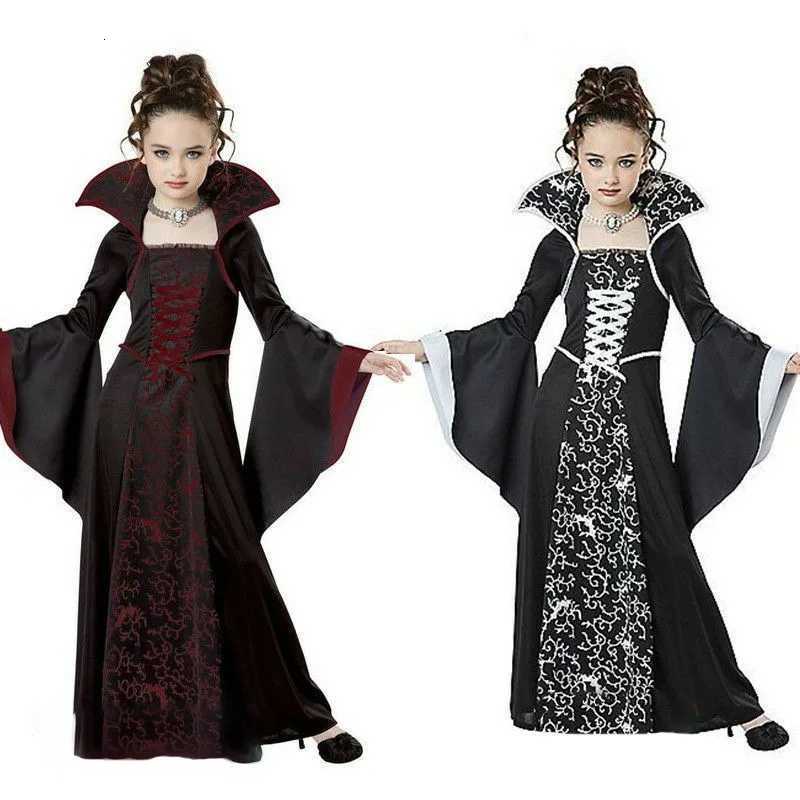 Halloween Witch Vampire Cosplay Costume for Kids Girls Disfraz Carnival Dress Up Par Mujer Childrens Performance Clothing Z250725