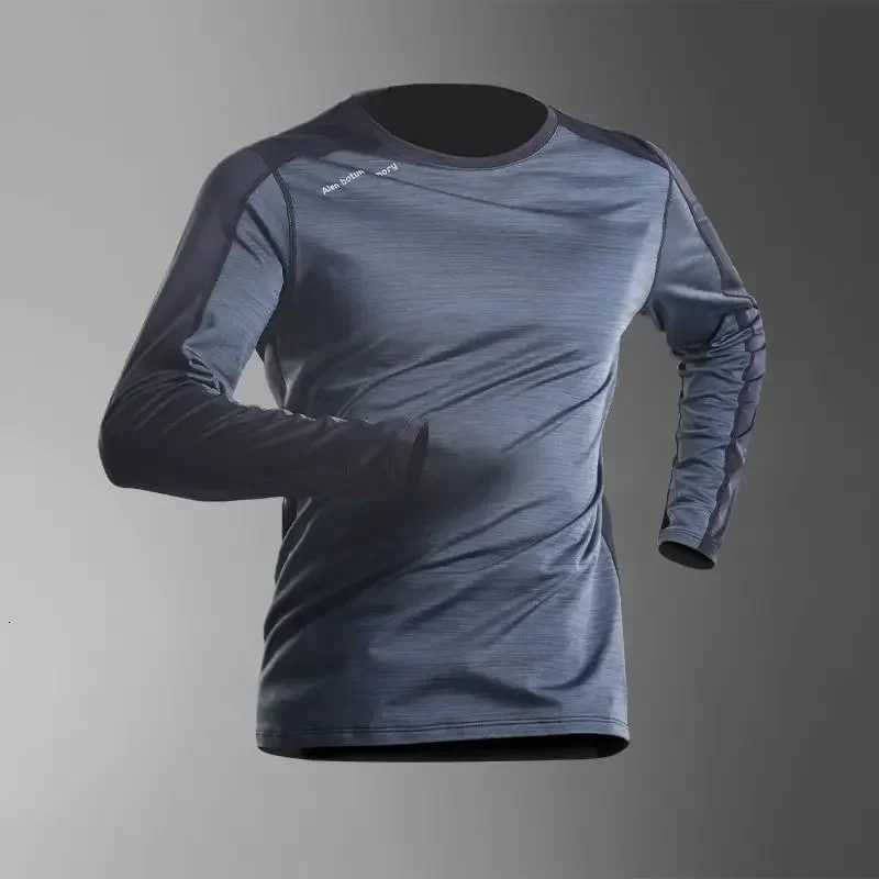 Mens Quick-Drying Spring Sports Long Sleeve T-Shirt for Gym Outdoor Running Basketball Athletic Training Mens Clothing Tops Y250724