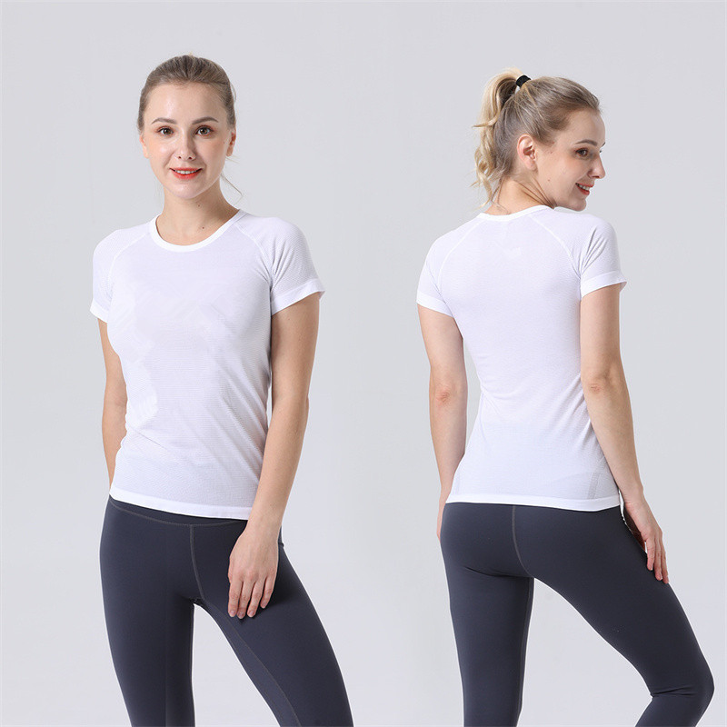 20 Womens Yoga Outfit Tshirts Tees Sportswear Outdoor Apparel Casual Adult Gym Excerise Running Close-Fitting Short Sleeve Tops Breathable Shirts