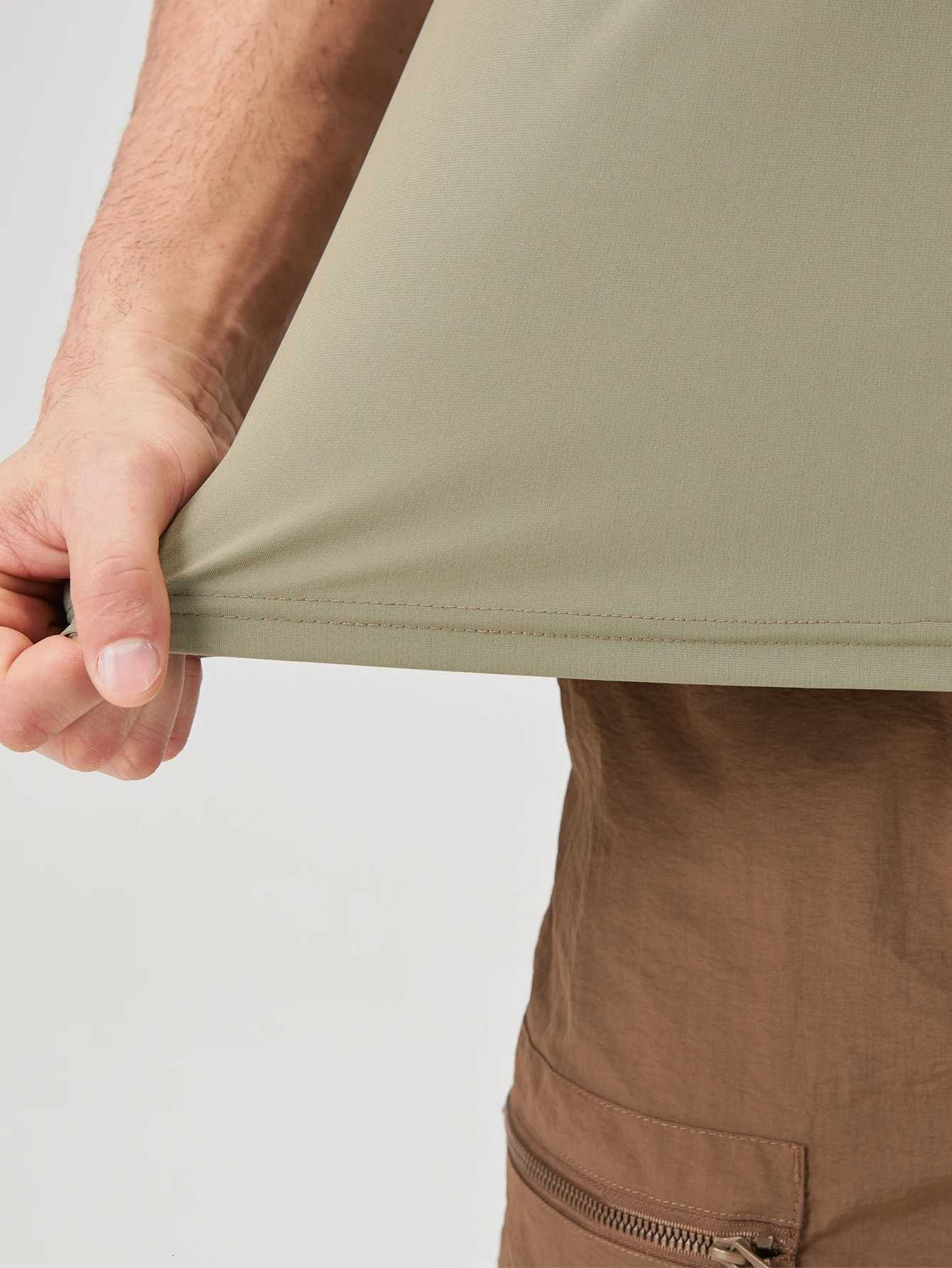 Hip Hop Loose Mens Streetwear Nylon T-shirts Casual Classic 2025 Summer Short Sleeves T Shirt Black Tshirt Tees Oversize 5XL Y250724