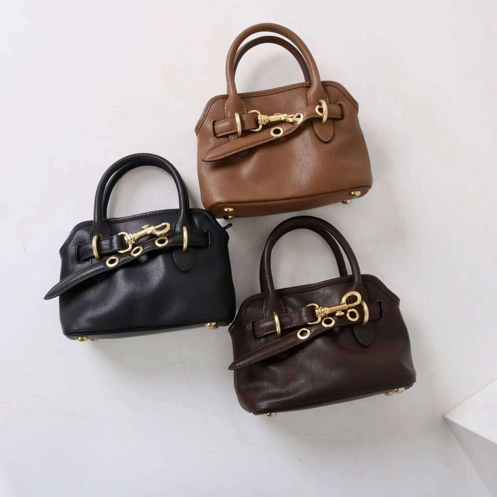 Genuine Leather Vintage Mini 2025 Design Top-Layer Sheepskin Single-Shoulder Crossbody Bag Fashion Ladies Handbag