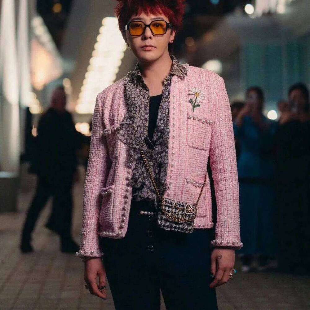 2025 Pure Handmade Ing Silk Liner Pink Plaid Woven Vintage Tweed Coat Women Pearls Pockets Long Sleeve Sweet Jacket