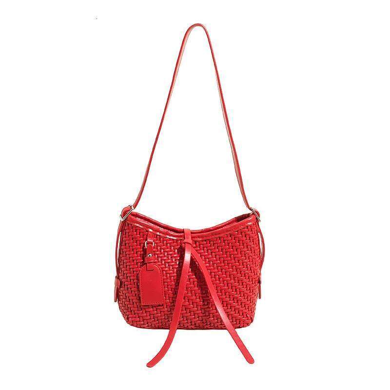 PU Material Women Woven Single Shoulder Crossbody Handbag Designer Classic Elegant Commute All-match Bag