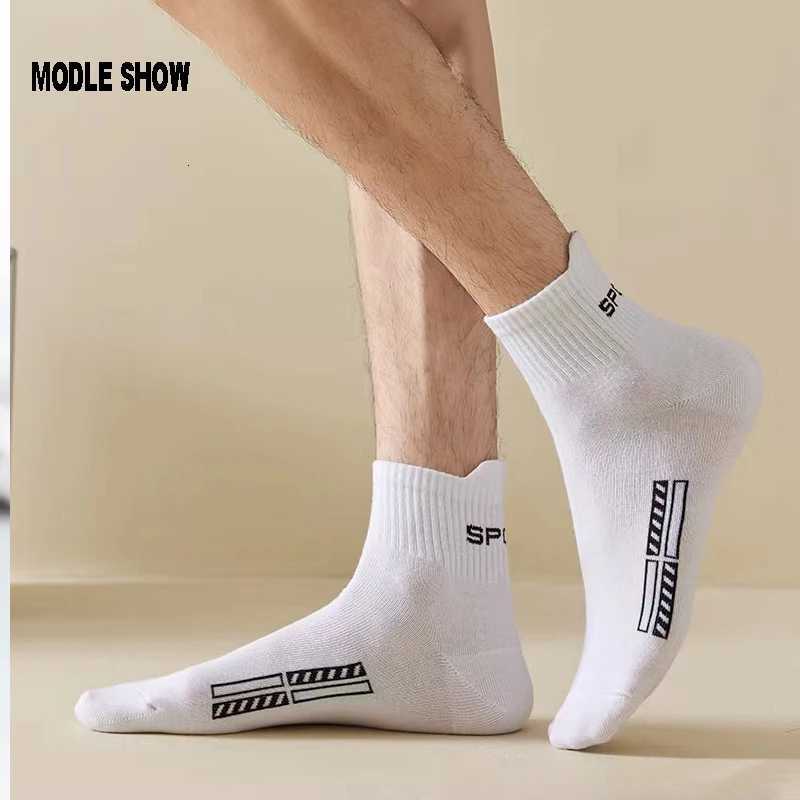 10/20 Pairs High Quality Mens Socks Casual Breathable Cotton Mens Running Sports Socks Spring Autumn Mens Socks Gifts Plus Size 38-45 X250725
