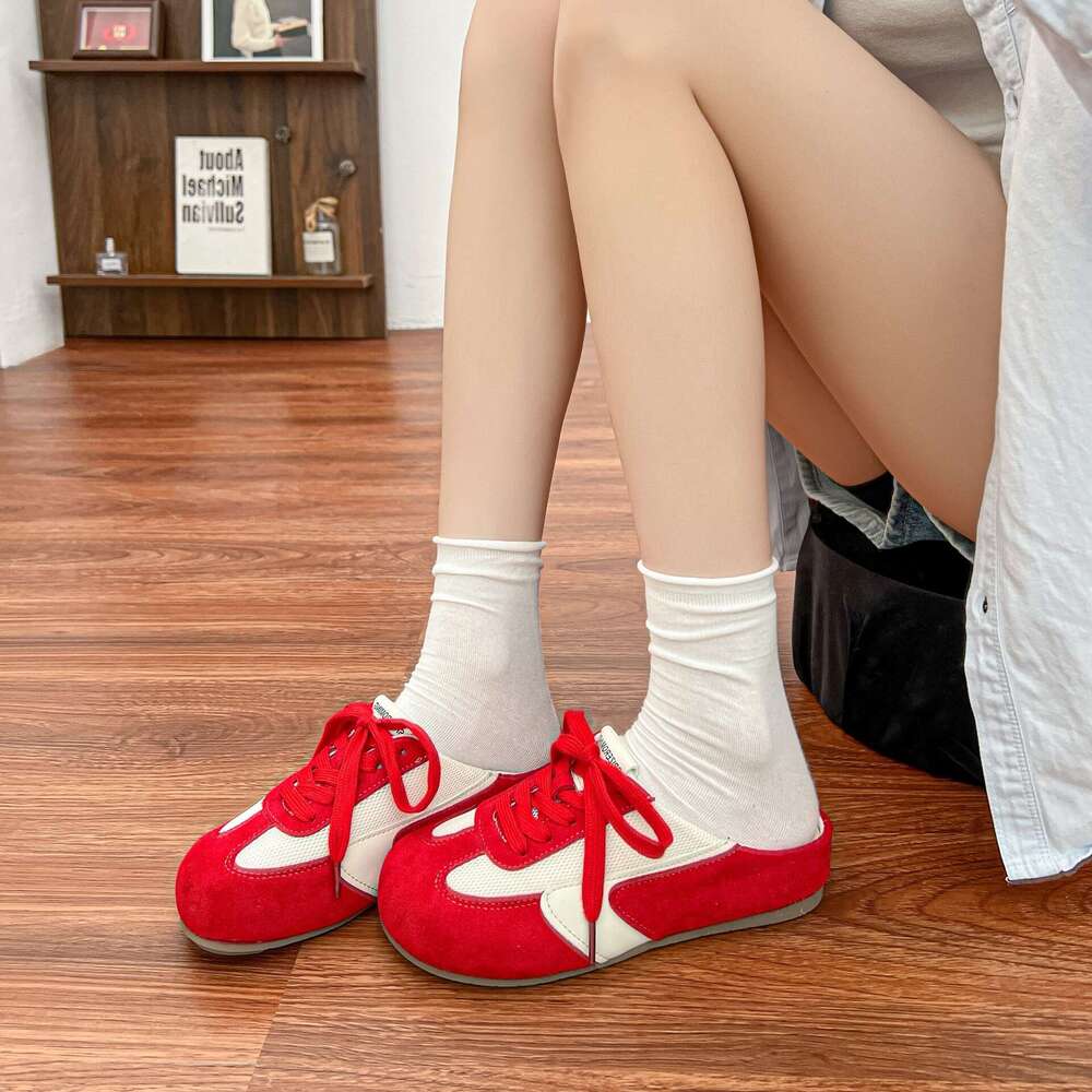 Designer Closed-Toe Half Slippers Summer Lazy Style Slip-On Mules Single for Women Outdoor Wear High-End Casual Shoes