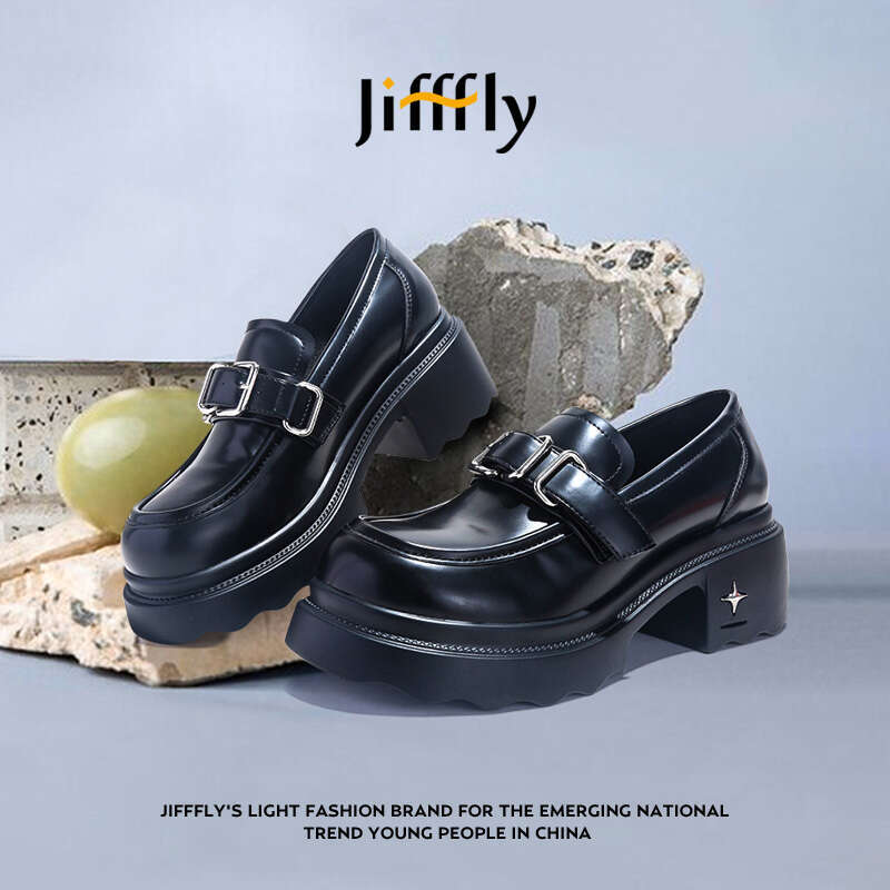 Jifffly Loafers for Women 2025 Summer New British Style Thick Sole Super Soft Black Slip-On Women's Shoes