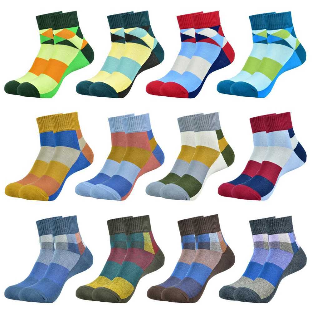 5 Pairs Mens Spring/Summer Cotton Multi-color Short Socks Boat Socks Quality Fashionable Innovative Low Cut Socks X250725