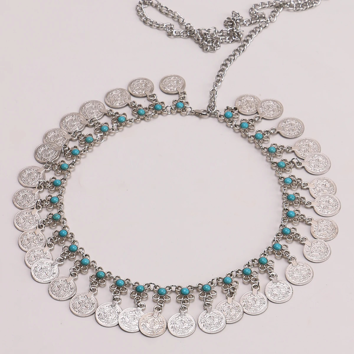 Retro coin Pendant belly Dance Waist Decorateive chain tassel Belt For Women accessories Ladiess Bohemia Girdle Dress catwalk 250722