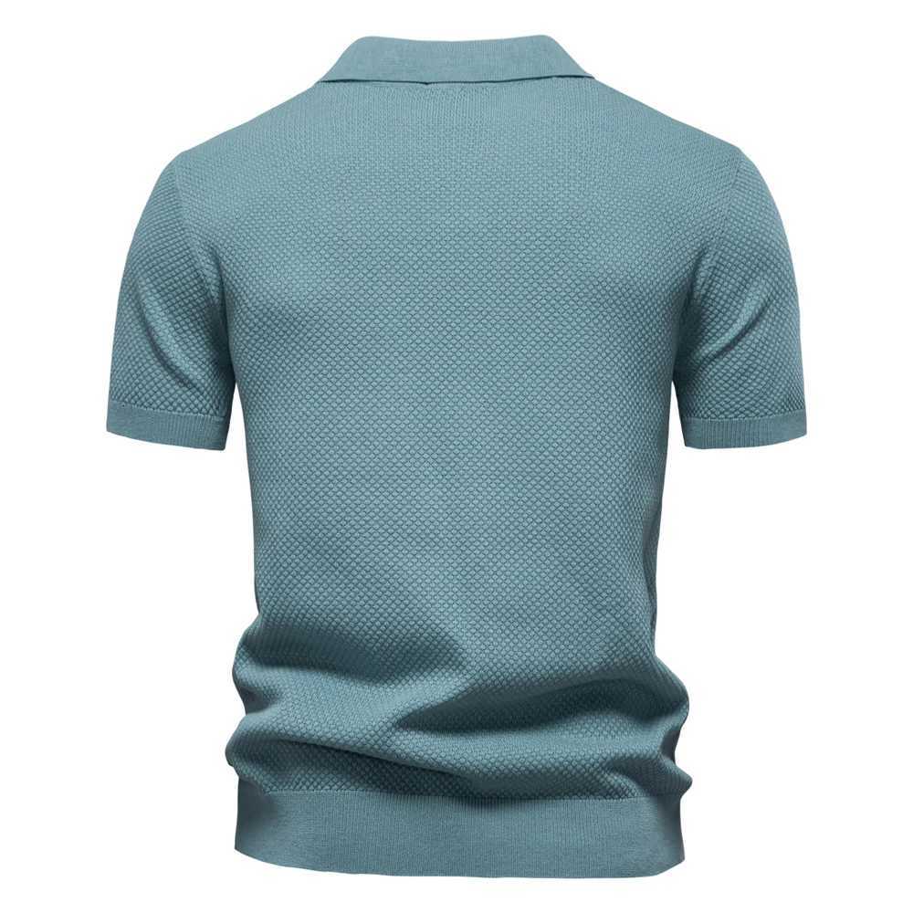 100% Mens Summer Breathable Polo Shirt Short Sleeve Solid Color Casual Polo Shirts for Men Lightweight Stretch Polo XJ250725