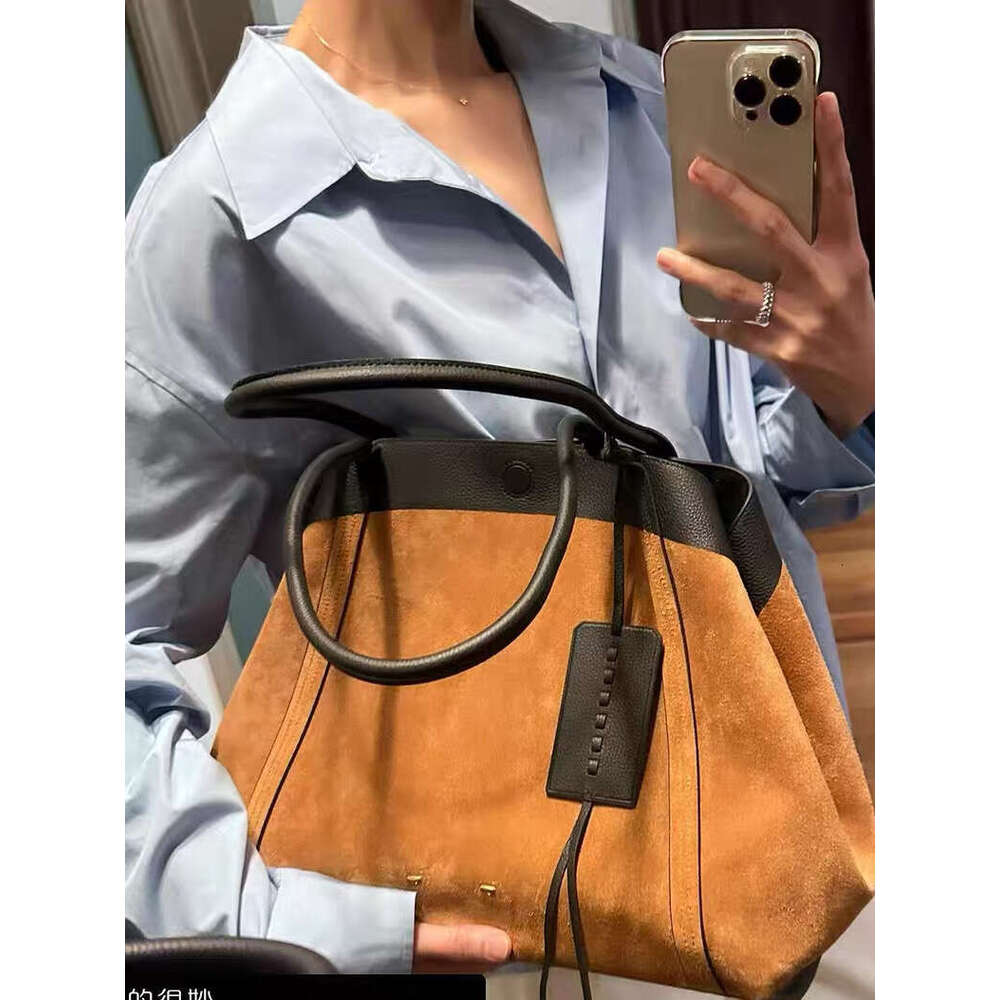 Designer Bag Tote Bag Designer Shoulder 2025 New Trendy Fashion Versatile Color-Block Stitching Double-Sided Tote Design Niche Handbag Shoulder Bag
