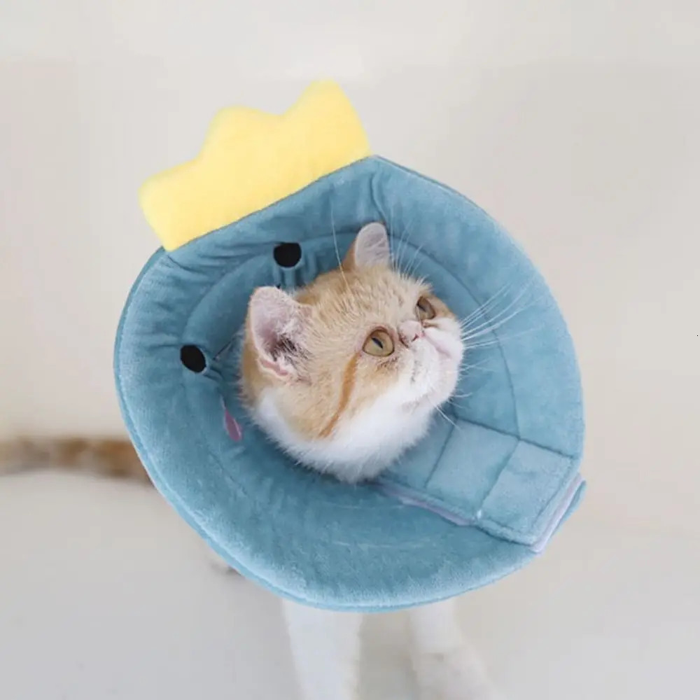 Cotton Bee Shape Cat Recovery Collar Anti-licking Adjustable Cat Elizabethan Collar Anti-biting Soft Dog Elizabeth Circle 250716