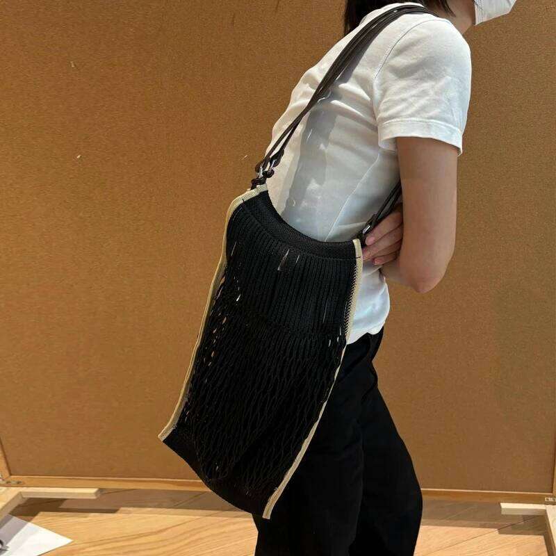 Women's Bags Designer Hollow Out Slim Shopping Bags Fo Women Designe Handbag And Puses New In Polyeste To Woven Undeam Mesh