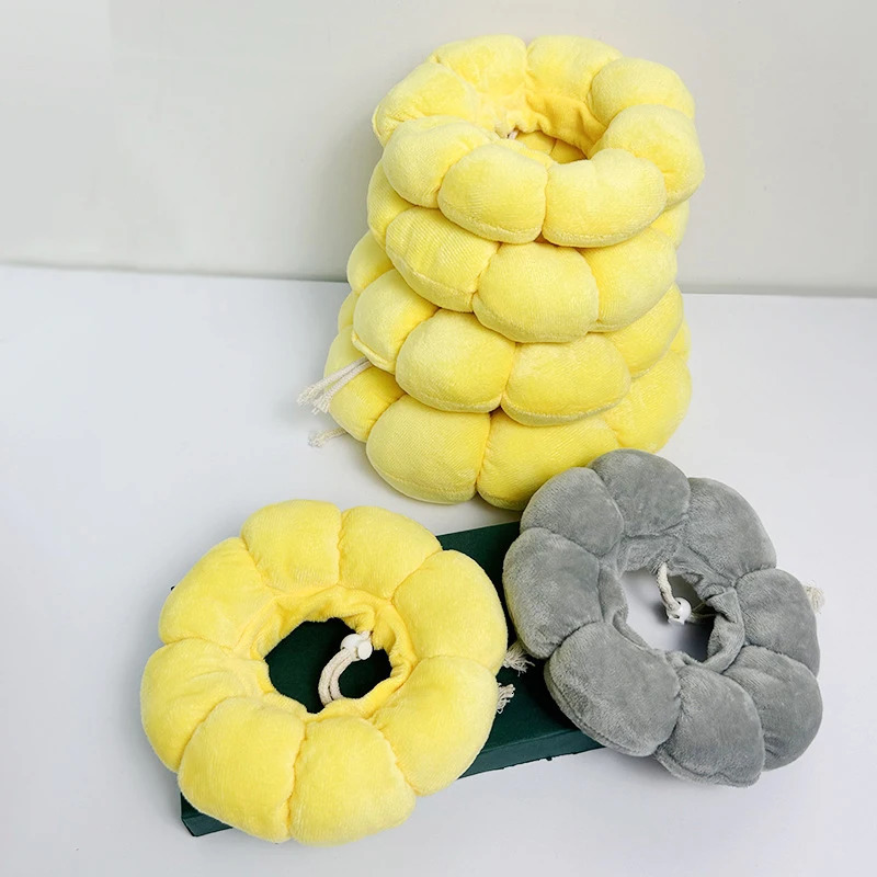 Sunflower Pet Elizabethan Collar Adjustable Anti-Bite Surgery Anti-Lick Wound Protective Collar Cotton Soft Adjustable 250716