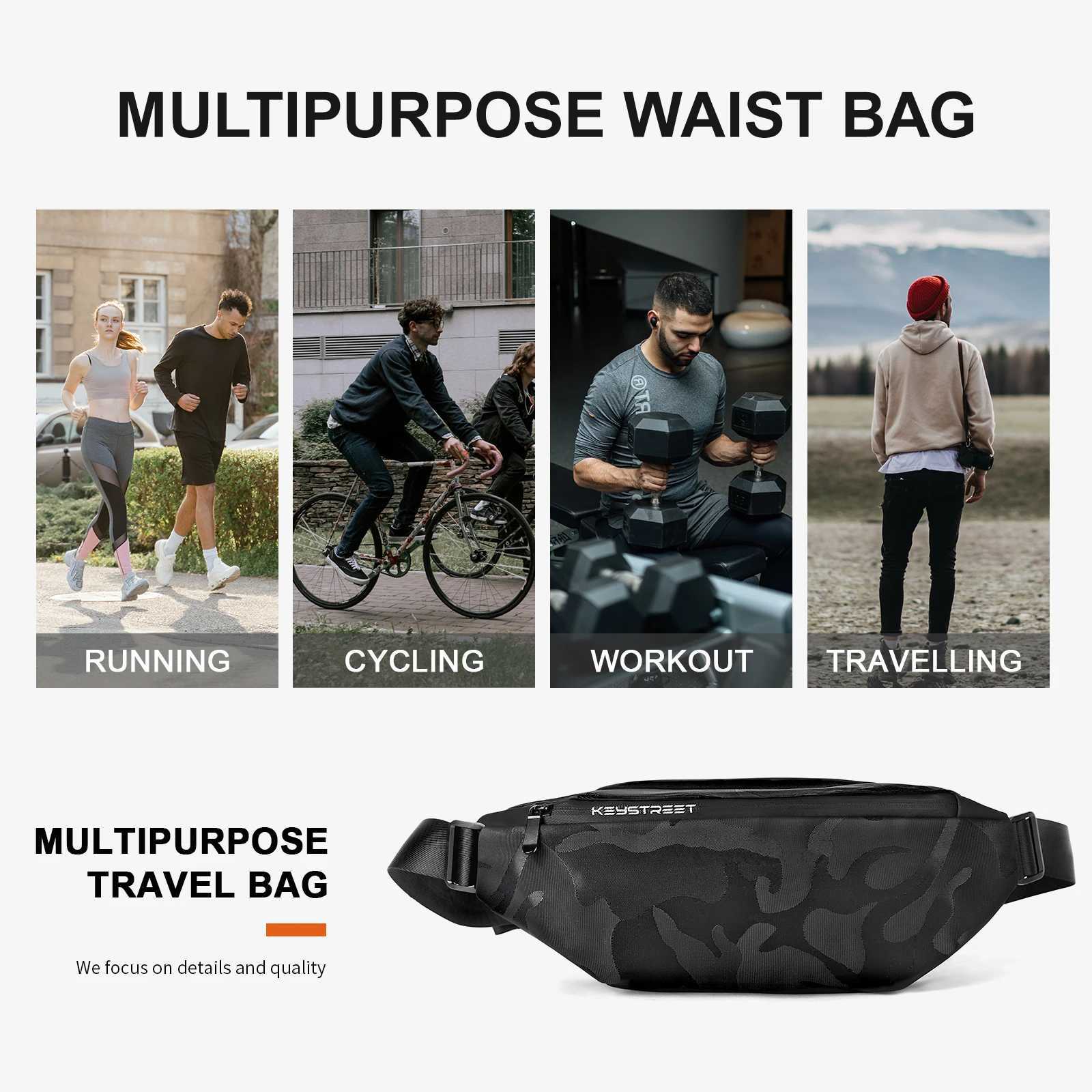 Small Waist Pack for Men Wen Mini Adjustable Waterproof Shoulder Crossbody Bag Casual Black Fanny Belt Wallets Purse Ch Bag Y250724