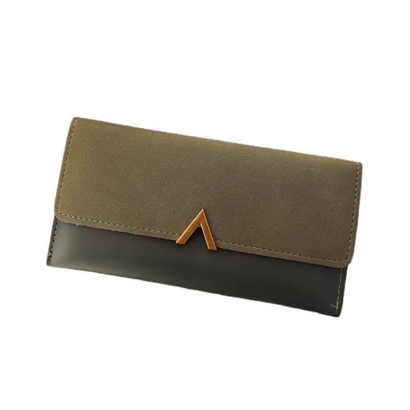 Korean Style Women's Long Wallet New Clutch Bag Solid Color Simple Zipper Student Multi-Card Slots
