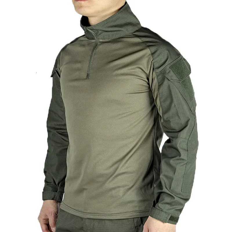 Outdoor G3 Tactical Hiking T-Shirts Combat Shirts CP Camo Long Sleeve Hunting Shirt Cotton Sport Men Clothes Windproof Y250724