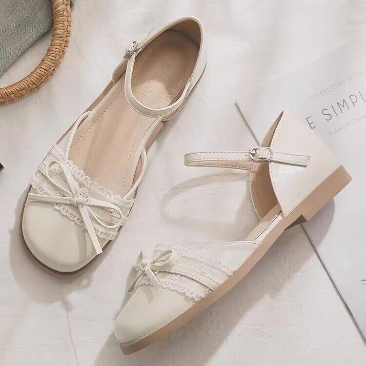 Ddmysports Summer French Stunning Open Toe Sandals For Dresses Fairy Style Hollow Single Shoes New Model Outdoor Shoes