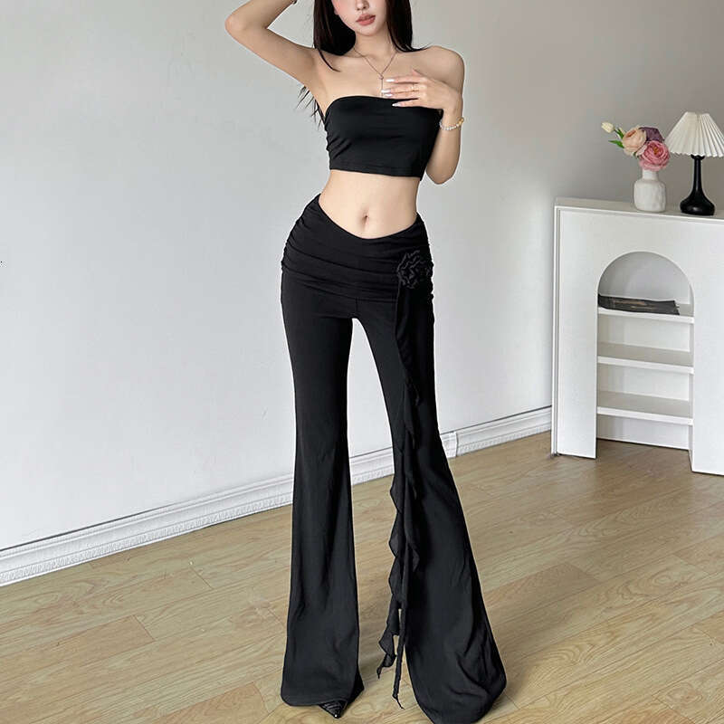 2024 Summer New Women's Fashion Sexy High Waist Hip-Hugging Straight Casual Pants 550