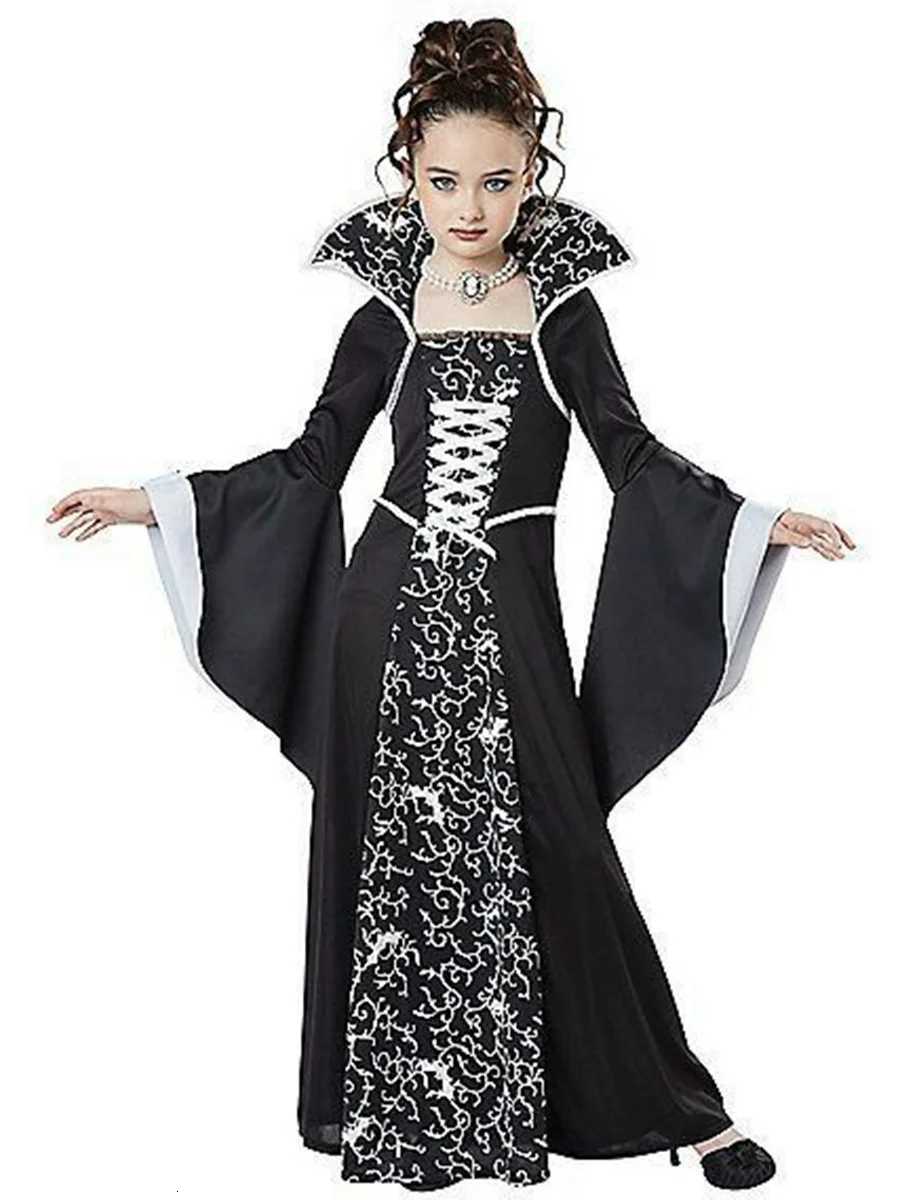 Halloween Witch Vampire Cosplay Costume for Kids Girls Disfraz Carnival Dress Up Par Mujer Childrens Performance Clothing Z250725