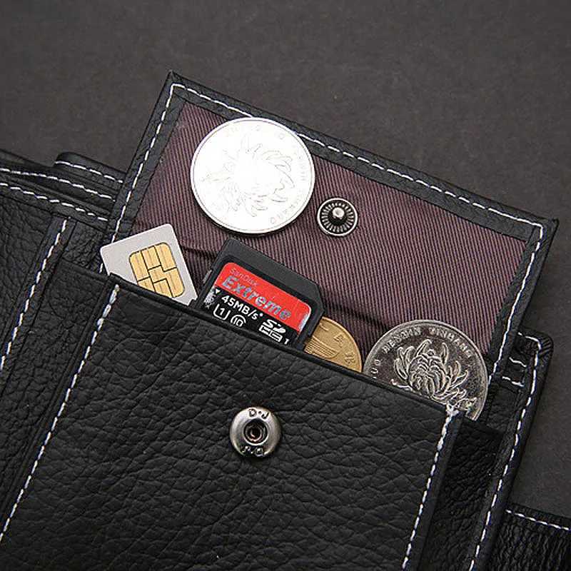 JINBAOLAI Men Wallets Genuine Leather Card Horder Short Zipper Male Wallet Coin Pocket Photo Holder Mens Wallet Z250725