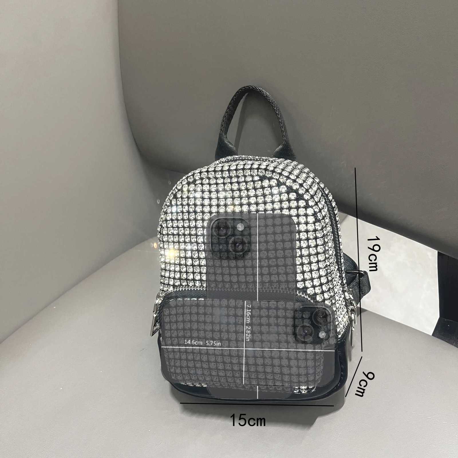 Shiny Crystal Backpack rhine Handmade purses and handbags luxury Designer Backpacks Bag Purse Y250724