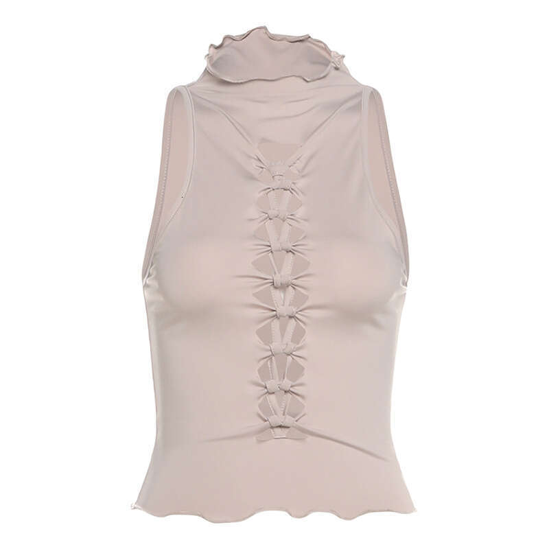 2025 Summer New Fashion Trend Sleeveless Sweet and Spicy Pure Desire Slim Fit Elegant Versatile Women's Top 3cd