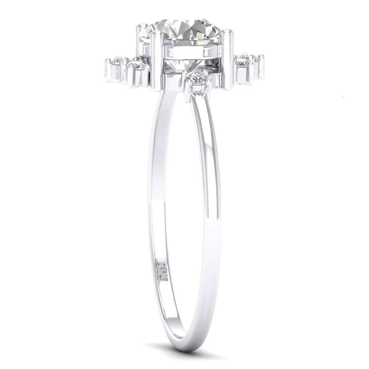 REYES 925 Sterling Silver Solitaire Moissanite Engagement Rings 10K 14K 18K Gold Premium Quality Fashion Jewelry for Women