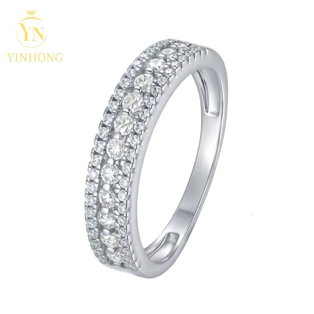 Factory Wholesale Custom High End Silver Jewelry Women Gift Party Moissanite Stone Wedding Technology Party
