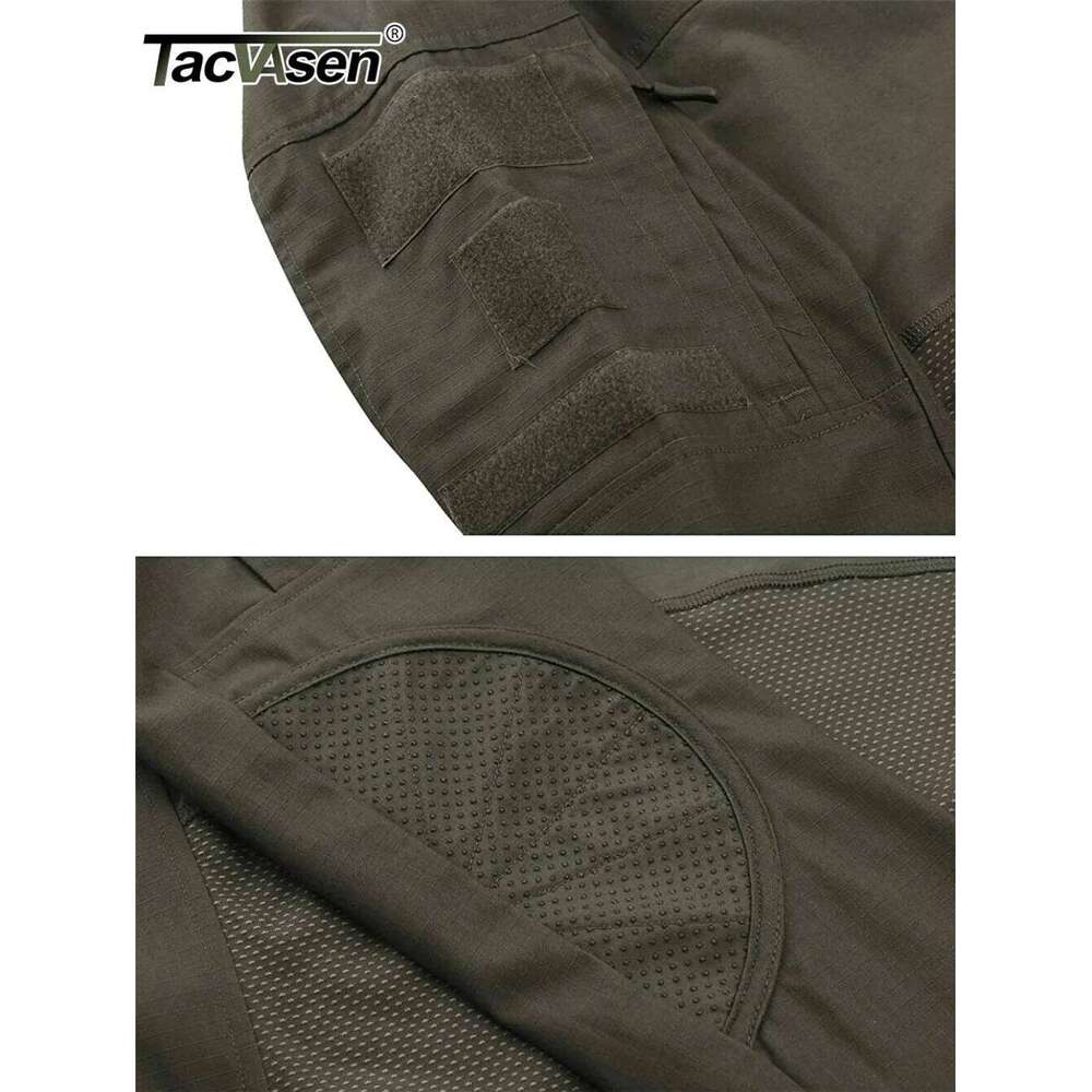 TACVASEN Mens Work 1/4 Zip Long Sleeve Outdoor Fishing Hiking Shirts Casual Pullover Tops Wear-Resistance Male