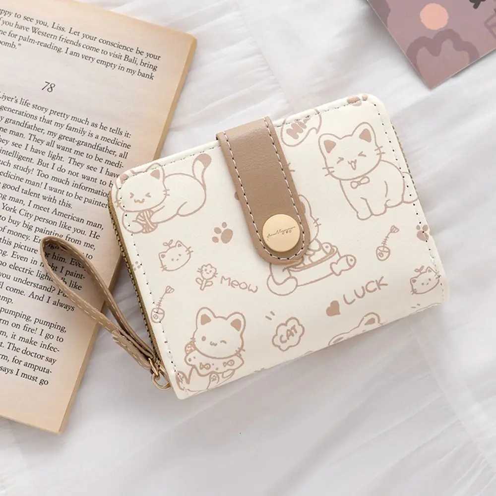 Cute Printed Coin Purse Women FAshion Short Wallet PU Leather Wallet Lightweight ID Card Holder Travel CAsh Coin Bag Z250725