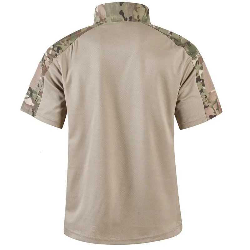 Men camouflage uniform Tactical Shirt Short Sleeve Quick Dry Combat T-Shirt Military Army T Shirt Outdoor Hunting Hiking Shirts Y250724